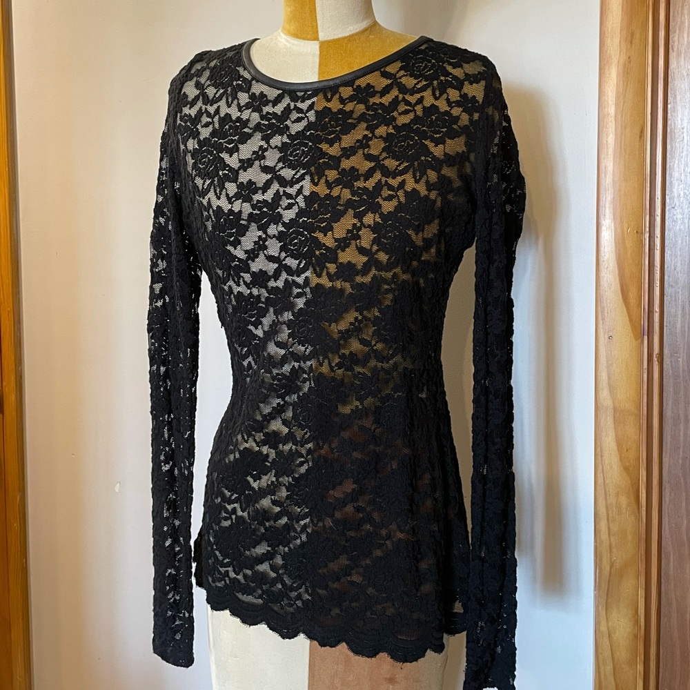 Maurices Black Lace Longsleeve